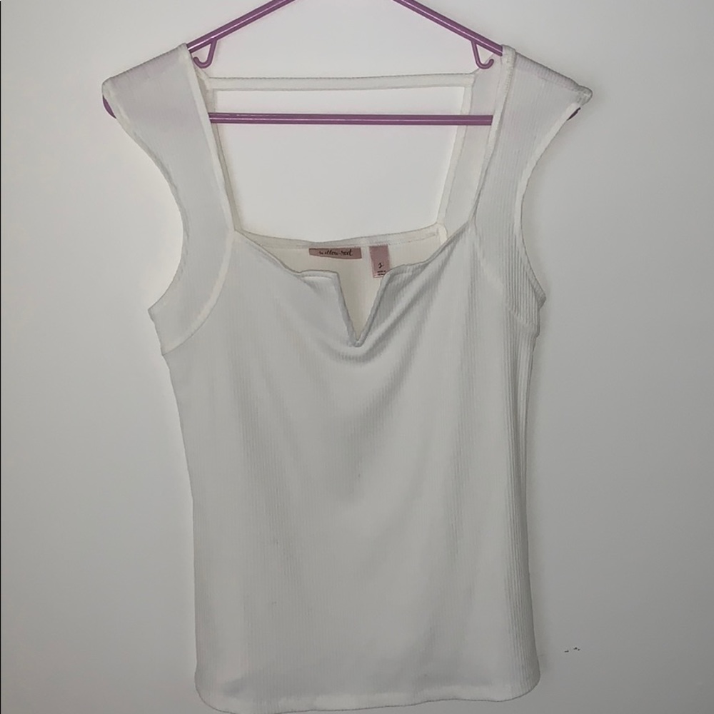 Cute white tank top